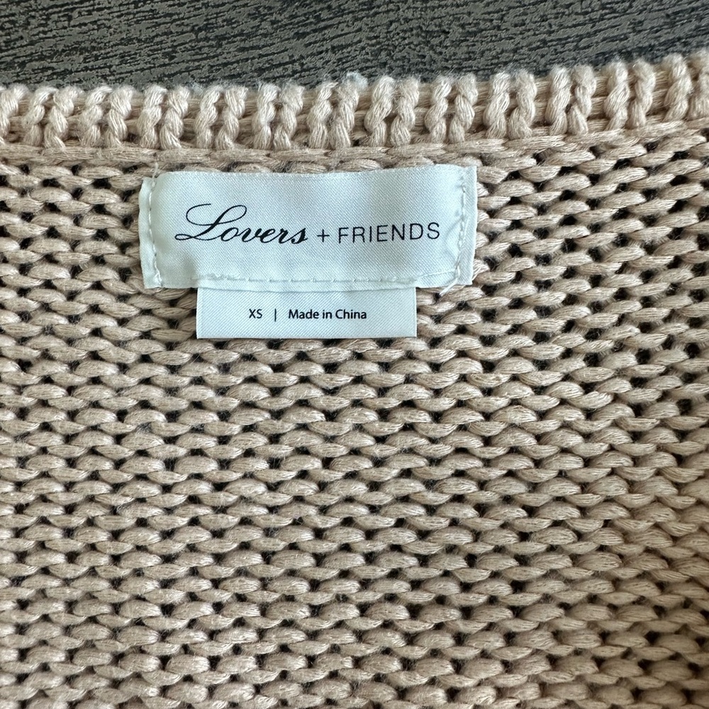 Lovers + Friends Cream V-Neck Sweater - Picture 8 of 9